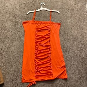 Orange stretchy dress